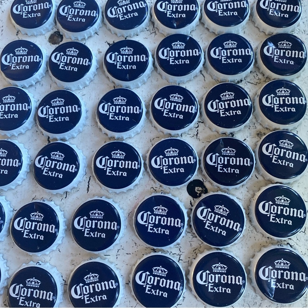 100 Corona Bottle Caps Craft Supplies